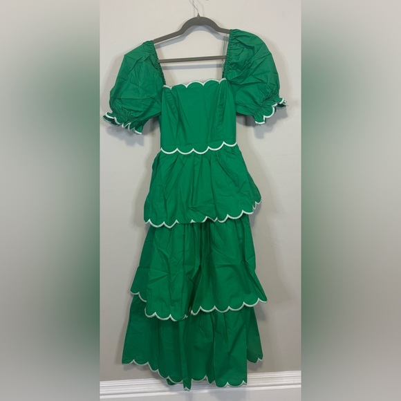 English Factory Scallop Tiered Dress Small - Picture 1 of 7